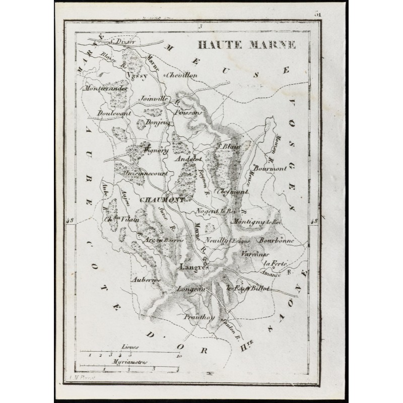 Carte géographique ancienne - EMPIRE FRANCAIS divisé en 130
