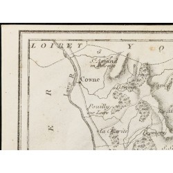 Gravure de 1830 - Nièvre - Carte ancienne du département - 2