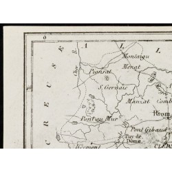 Gravure de 1830 - Puy De Dôme - Carte ancienne du département - 2