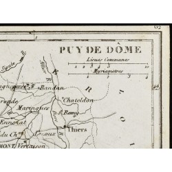 Gravure de 1830 - Puy De Dôme - Carte ancienne du département - 3