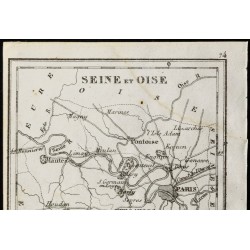 Gravure de 1830 - Seine-et-Oise - Carte ancienne du département - 2