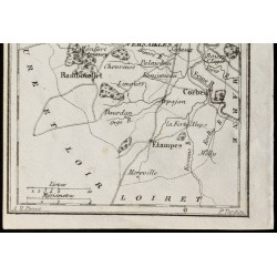 Gravure de 1830 - Seine-et-Oise - Carte ancienne du département - 3