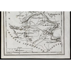 Gravure de 1830 - Deux Sèvres - Carte ancienne du département - 3