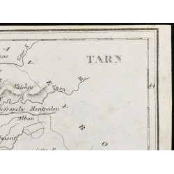 Gravure de 1830 - Tarn - Carte ancienne du département - 3