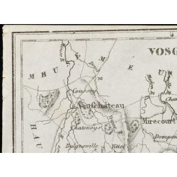Gravure de 1830 - Vosges - Carte ancienne du département - 2