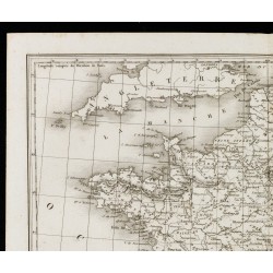 Gravure de 1842 - Carte ancienne de France - 2