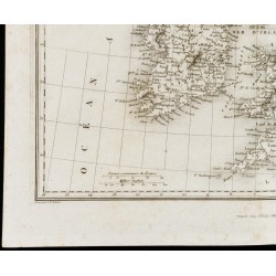 Gravure de 1842 - Cartes ancienne des Îles Britanniques - 4