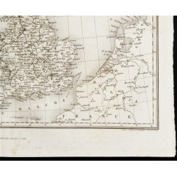 Gravure de 1842 - Cartes ancienne des Îles Britanniques - 5