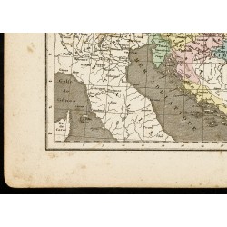 Gravure de 1850 - Carte géographique ancienne de l'Empire d'Autriche - 4