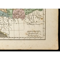 Gravure de 1850 - Carte géographique ancienne de l'Empire d'Autriche - 5