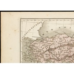 Gravure de 1850 - Carte géographique de la Turquie asiatique - 2