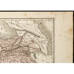 Gravure de 1850 - Carte géographique de la Turquie asiatique - 3
