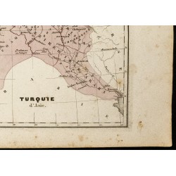 Gravure de 1850 - Carte géographique de la Turquie asiatique - 5