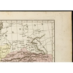 Gravure de 1850 - Carte géographique ancienne de Perse - 3