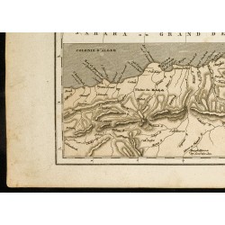 Gravure de 1850 - Carte géographique de l'Afrique du Nord - 4