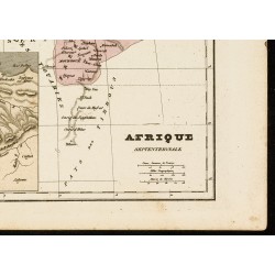 Gravure de 1850 - Carte géographique de l'Afrique du Nord - 5