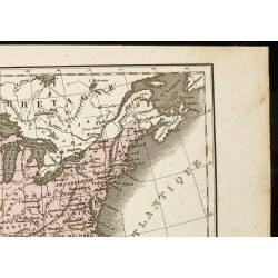Gravure de 1850 - Carte ancienne des États-unis d'Amérique - 3