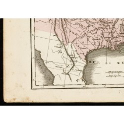Gravure de 1850 - Carte ancienne des États-unis d'Amérique - 4