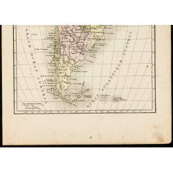 Gravure de 1850 - Carte ancienne de l'Amérique du sud - 3
