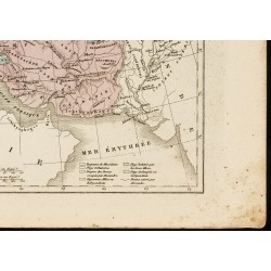 Gravure de 1850 - Carte de l'Empire d'Alexandre le Grand - 5