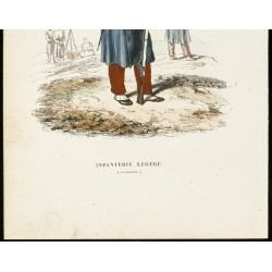 Gravure de 1844 - Infanterie légère - Voltigeurs - 3