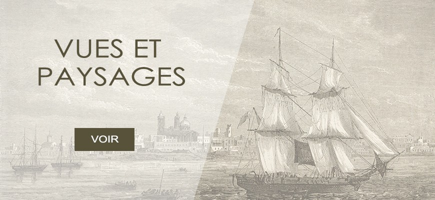 Gravures anciennes du monde (Paysages, vues de ville ...)